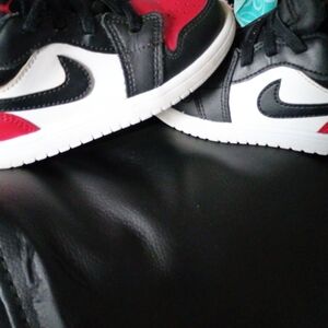 Nike Kids Sneakers - Black, Red, and White